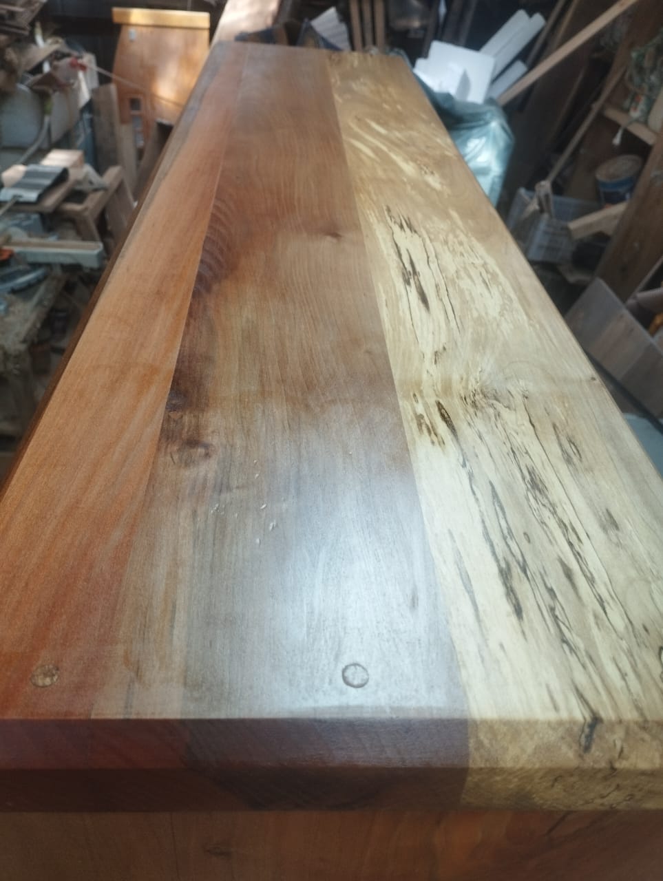 Detalle de vetas de madera nativa